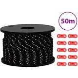 vidaXL Šotorska vrv z odsevnimi trakovi in vijaki 50 m 5 mm | Shoptok.si
