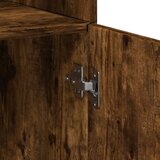  Visoka komoda boja dimljenog hrasta 80 x 42,5 x 185 cm drvena | shoptok.hr