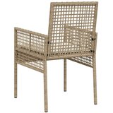  Vrtne stolice 2 kom s jastučićima bež poli ratan | shoptok.hr