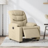 vidaXL Električni naslanjač krem tkanina | Shoptok.si