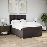 vidaXL Krevet s oprugama i madracem tamnosmeđi 140x200 cm tkanina | shoptok.hr