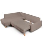 Bonami Selection Smeđe-siva sklopiva/s prostorom za odlaganje kutna garnitura od samta (s desnim kutom/u obliku slova L) Tori – | shoptok.hr