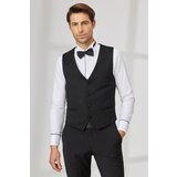 ALTINYILDIZ CLASSICS Men's Black Slim Fit Slim Fit V Neck Classic Vest cene