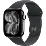 watch series 11 [gps 42mm] smartwatch with jet black aluminum case with black sport band - s/m. sleep score, fitness tracker, health monitoring, always-on display, water resistant