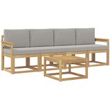  Set vanjskih sofa 5 pcs Bijela i svjetlosiva 59 x 59 x 37 cm | Eponuda.ba
