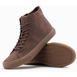 Ombre Men's high-top sneakers shoes with rubber toe - cream | Shoptok.si