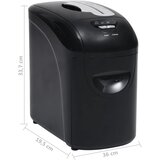 vidaXL Unicevalnik papirja za 10 listov mikro rez crn | Shoptok.si
