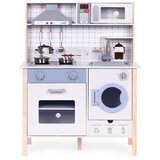 ECO TOYS Drvena kuhinja za decu sa zvukovima, led svetlom,rernom,mašinom i kuhinjskim priborom | ePonuda.com