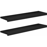 Step treads 2 kom. 90 x 25 x 2 cm Crna Čvrsto drvo bukve Slike