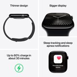 Apple Watch Serija 10 LTE 42 mm S/M Crno MWX63QF/A Aluminij sportska narukvica Crna | shoptok.hr