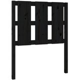  Uzglavlje za krevet crno 80,5 x 4 x 100 cm od masivne borovine | shoptok.hr
