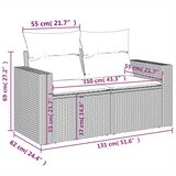  4-dijelni set vrtnih sofa od poliratana s jastucima crni | shoptok.hr