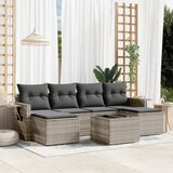 vidaXL 7-dijelni set vrtnih sofa svjetlosivi od poliratana Cijene