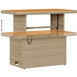 vidaXL 10-delna vrtna sofa garnitura z blazinami Bež Poliratan Akacija | Shoptok.si