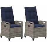  Vrtna stolica 2 pcs siva i modra 56 x 60 x 112 cm | shoptok.hr