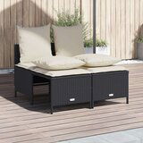  4-dijelni set vrtnih sofa od poliratana s jastucima crni | shoptok.hr