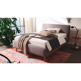 P & B OBLAZINJENA POSTELJA 160 cm x 200 cm , tekstil svetlo siva | Shoptok.si