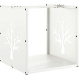  Stalak za drva bijela 40x40x40 cm hladno valjani čelik | shoptok.hr