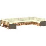  Setovi sofa 10 kom. Čvrsto drvo akacije | shoptok.hr