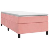 Box spring krevet s madracem ružičasti 90x200 cm baršunasti | shoptok.hr