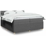  Krevet s oprugama i madracem tamnosivi 200 x 200 cm od tkanine | shoptok.hr