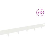  Ograda oko Travnjaka 10 pcs 100 x 12 cm Čelik Bijela | Eponuda.ba