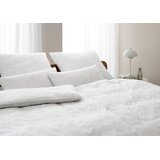 Elegante POSTELJNINA POPPY 140/200 cm žakar bela | Shoptok.si