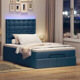  Otomanski krevet madracem i LED plava 120x190 cm tkanina | Eponuda.ba