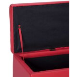 vidaXL Klupa s pretincem za pohranu od umjetne kože 116 cm crvena | shoptok.hr