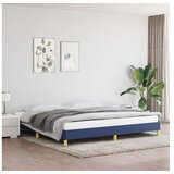  Posteljni okvir modra 200x200 cm blago | Shoptok.si