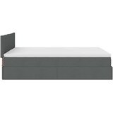 vidaXL Otomanska postelja z vzmetnico siv 140x190 cm blago | Shoptok.si