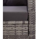  Vrtni dvosjed s jastucima sivi 124 cm od poliratana | shoptok.hr