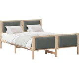  Konstrukcija postelje z vzglavjem Temno siva 150 x 200 cm blago, (5000084458) | Shoptok.si