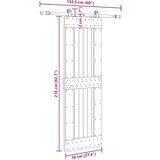 vidaXL Klizna vrata s priborom za montažu 70 x 210 cm masivna borovina | shoptok.hr