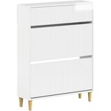 Ormar za cipele ARNHEM 78 x 24 x 103 cm Konstruirano drvo - Bijela visokog sjaja | shoptok.hr