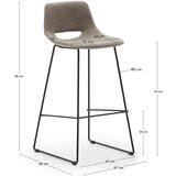 Kave Home Svjetlo smeđe barske stolice u setu 2 kom (visine sjedala 76 cm) Zahara – | shoptok.hr