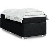 vidaXL Box spring postelja z vzmetnico črn 90x190 cm blago | Shoptok.si