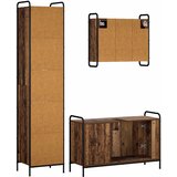  Set ormarića za kupaonicu 3 kom. Staro drvo 40 x 36 x 181 cm | shoptok.hr