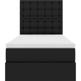  Krevet s od storage s madracem Crna 100 x 200 cm Lažna koža | shoptok.hr