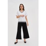 Marisse Cotton V-Neck Blouse, White | shoptok.hr