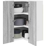 vidaXL Viseča omarica Riga Siva Sonoma in bela 57 x 57 x 80 cm | Shoptok.si