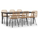  7-dijelni vrtni blagovaonski set od poliratana | shoptok.hr