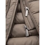 Ombre Men's lightweight jacket of combined materials with hood and decorative quilting - black | shoptok.hr