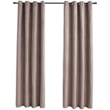 Furnova Zatemnitvene zavese s kovinskimi obročki 2 kosa taupe 140x225cm, (21917876) | Shoptok.si