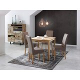 CARRYHOME stol, les, tekstil rjava, roza, barve bukve | Shoptok.si