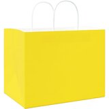  Papirnate vrećice 250 kom s ručkama žute 32x22x24 cm | shoptok.hr