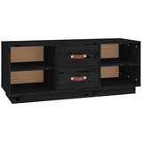 TV ormarić crni 100x34x40 cm od masivne borovine | Eponuda.ba