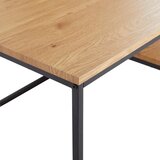 MID.YOU klubska miza, črna, barve hrasta | Shoptok.si