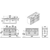 Vitra ROOTG120BINTS Root Groove 120 x 47 cm dvojni umivalnik z omarico | Shoptok.si