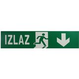  Nalepnica za panik lampu - izlaz dole 221x47mm Cene